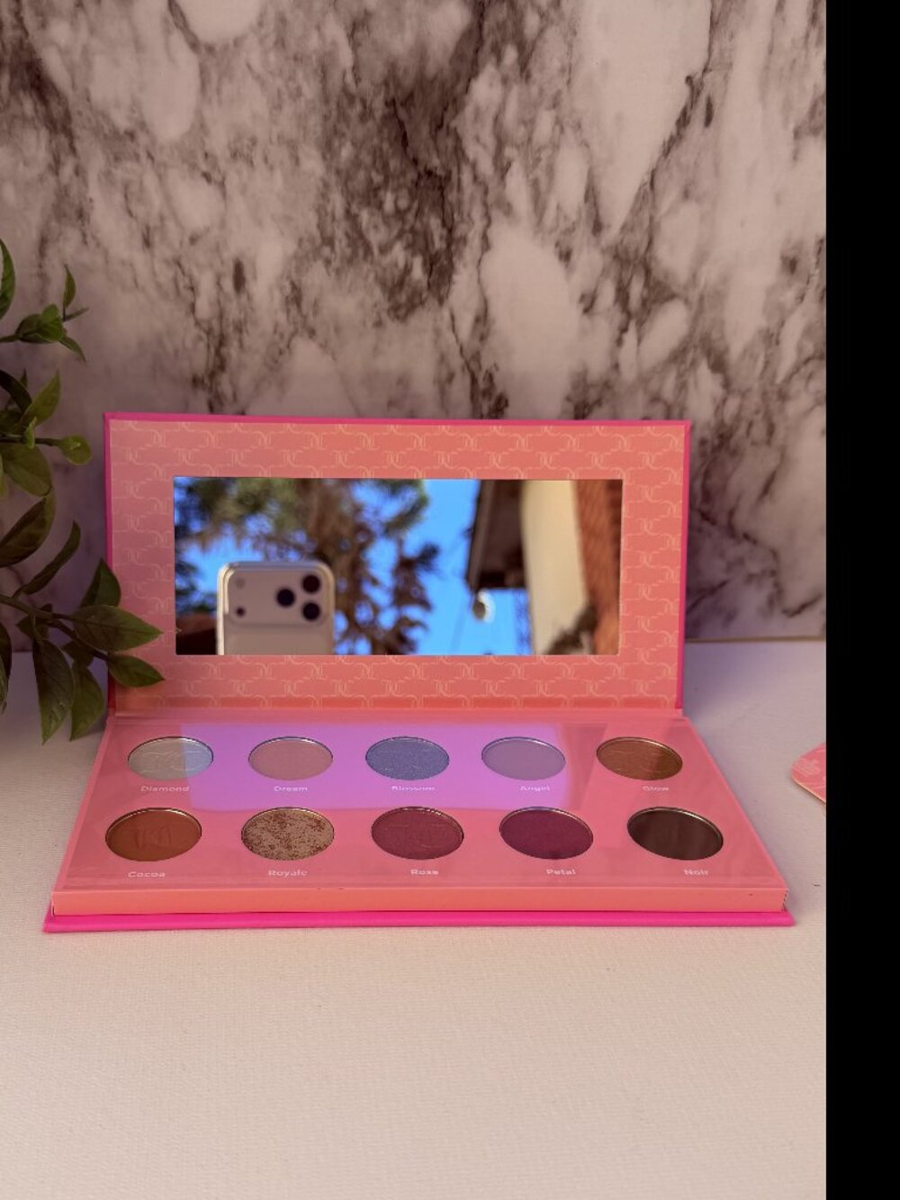 Juicy Couture Eyeshadow Palette 10 Shade Pink Glitter Mirror Makeup Set